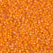 Delica Beads (Miyuki), size 11/0 (same as 12/0), SKU 195006.DB11-1777, white lined orange AB, (10gram tube, apprx 1900 beads)