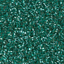 Japanese Miyuki Seed Beads, size 15/0, SKU 189015.MY15-0017cut, emerald silver lined cut, (1 12-13gram tube - apprx 3500 beads)