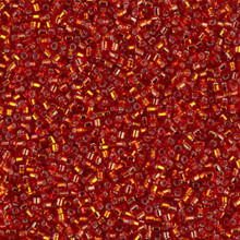 Japanese Miyuki Seed Beads, size 15/0, SKU 189015.MY15-0011cut, ruby silver lined cut, (1 12-13gram tube - apprx 3500 beads)