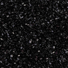 Japanese Miyuki Seed Beads, size 15/0, SKU 189015.MY15-0401cut, black cut, (1 12-13gram tube - apprx 3500 beads)