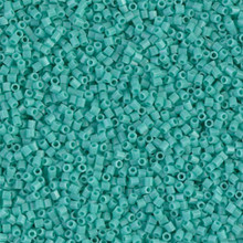 Japanese Miyuki Seed Beads, size 15/0, SKU 189015.MY15-0412cut, green turquoise opaque cut, (1 12-13gram tube - apprx 3500 beads)