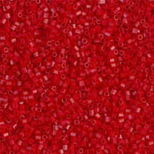 Japanese Miyuki Seed Beads, size 15/0, SKU 189015.MY15-0408cut, red opaque cut, (1 12-13gram tube - apprx 3500 beads)