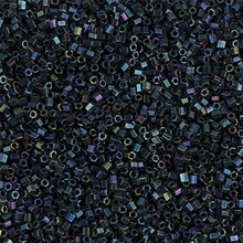 Japanese Miyuki Seed Beads, size 15/0, SKU 189015.MY15-0452cut, metallic dark blue iris cut, (1 12-13gram tube - apprx 3500 beads)