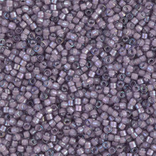 Delica Beads (Miyuki), size 11/0 (same as 12/0), SKU 195006.DB11-1789, white lined amethyst AB, (10gram tube, apprx 1900 beads)