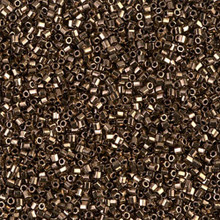 Japanese Miyuki Seed Beads, size 15/0, SKU 189015.MY15-0457cut, metallic dark bronze cut, (1 12-13gram tube - apprx 3500 beads)