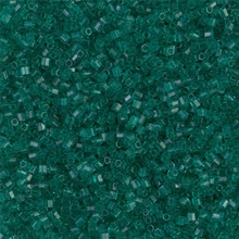 Japanese Miyuki Seed Beads, size 15/0, SKU 189015.MY15-0147cut, emerald transparent cut, (1 12-13gram tube - apprx 3500 beads)