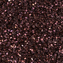 Japanese Miyuki Seed Beads, size 15/0, SKU 189015.MY15-0460cut, metallic dark raspberry cut, (1 12-13gram tube - apprx 3500 beads)