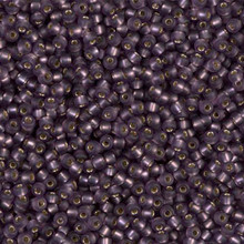 Japanese Miyuki Seed Beads, size 11/0, SKU 111030.MY11-0024F, matte amethyst silver lined, (1 28-30 gram tube, apprx 3080 beads)