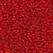 Japanese Miyuki Seed Beads, size 11/0, SKU 111030.MY11-0010F, matte flame red silver lined, (1 28-30 gram tube, apprx 3080 beads)