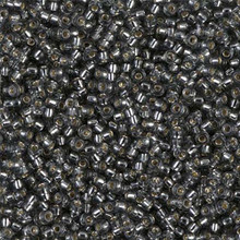 Japanese Miyuki Seed Beads, size 11/0, SKU 111030.MY11-0021, transparent grey silver lined, (1 28-30 gram tube, apprx 3080 beads)