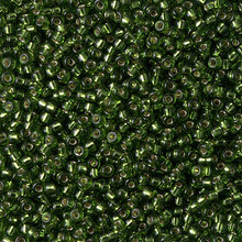 Japanese Miyuki Seed Beads, size 11/0, SKU 111030.MY11-0026, olive silver lined, (1 28-30 gram tube, apprx 3080 beads)