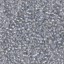 Japanese Miyuki Seed Beads, size 11/0, SKU 111030.MY11-0242, sparkling pewter lined crystal, (1 28-30 gram tube, apprx 3080 beads)