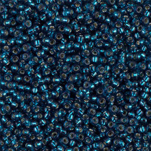 Japanese Miyuki Seed Beads, size 11/0, SKU 111030.MY11-1425, blue zircon silver lined (dyed), (1 28-30 gram tube, apprx 3080 beads)