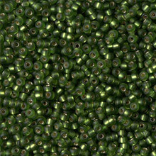 Japanese Miyuki Seed Beads, size 11/0, SKU 111030.MY11-0026F, matte olive silver lined, (1 28-30 gram tube, apprx 3080 beads)