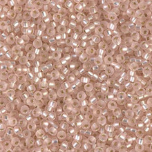 Japanese Miyuki Seed Beads, size 11/0, SKU 111030.MY11-0023F, matte light blush silver lined, (1 28-30 gram tube, apprx 3080 beads)