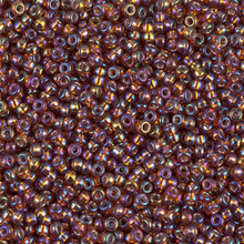 Japanese Miyuki Seed Beads, size 11/0, SKU 111030.MY11-1005, dark topaz silver-lined AB, (1 28-30 gram tube, apprx 3080 beads)