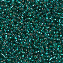 Japanese Miyuki Seed Beads, size 11/0, SKU 111030.MY11-2425, teal silver lined, (1 28-30 gram tube, apprx 3080 beads)