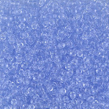 Japanese Miyuki Seed Beads, size 11/0, SKU 111030.MY11-0159L, transparent light cornflower blue, (1 28-30 gram tube, apprx 3080 beads)