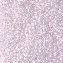 Japanese Miyuki Seed Beads, size 11/0, SKU 111030.MY11-0272, pink lined crystal ab, (1 28-30 gram tube, apprx 3080 beads)