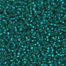 Japanese Miyuki Seed Beads, size 11/0, SKU 111030.MY11-2425F, matte teal silver lined, (1 28-30 gram tube, apprx 3080 beads)