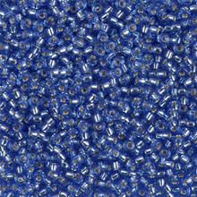 Japanese Miyuki Seed Beads, size 11/0, SKU 111030.MY11-2431, dark cornflower blue silver lined, (1 28-30 gram tube, apprx 3080 beads)