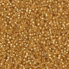 Japanese Miyuki Seed Beads, size 15/0, SKU 189015.MY15-0004F, matte dark gold silver lined, (1 12-13gram tube - apprx 3500 beads)