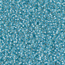 Japanese Miyuki Seed Beads, size 15/0, SKU 189015.MY15-0018F, matte aqua silver lined, (1 12-13gram tube - apprx 3500 beads)