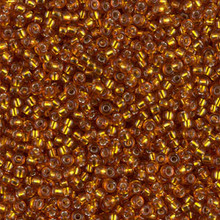 Japanese Miyuki Seed Beads, size 11/0, SKU 111030.MY11-2422, topaz silver lined, (1 28-30 gram tube, apprx 3080 beads)
