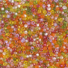Japanese Miyuki Seed Beads, size 11/0, SKU 111030.MY11-MIX33, flamingo road mix, (1 28-30 gram tube, apprx 3080 beads)
