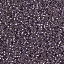 Japanese Miyuki Seed Beads, size 15/0, SKU 189015.MY15-0024F, matte silver lined amethyst,  (1 12-13gram tube - apprx 3500 beads)