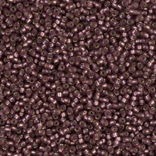 Japanese Miyuki Seed Beads, size 15/0, SKU 189015.MY15-0013F, matte dark smoky amethyst silver lined, (1 12-13gram tube - apprx 3500 beads)