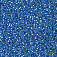 Japanese Miyuki Seed Beads, size 15/0, SKU 189015.MY15-0019F, matte sapphire silver lined, (1 12-13gram tube - apprx 3500 beads)