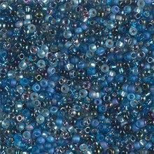 Japanese Miyuki Seed Beads, size 11/0, SKU 111030.MY11-MIX29, deep blue sea mix, (1 28-30 gram tube, apprx 3080 beads)