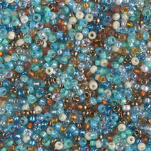 Japanese Miyuki Seed Beads, size 11/0, SKU 111030.MY11-MIX39, surf and sand mix, (1 28-30 gram tube, apprx 3080 beads)