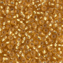 Japanese Miyuki Seed Beads, size 8/0, SKU 189008.MY8-0004F, matte dark gold silver lined, (1 26-28 gram tube, apprx 1120 beads)