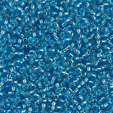 Japanese Miyuki Seed Beads, size 11/0, SKU 111030.MY11-2429, dark aqua silver lined, (1 28-30 gram tube, apprx 3080 beads)
