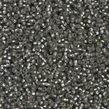 Japanese Miyuki Seed Beads, size 15/0, SKU 189015.MY15-0021F, matte silver lined gray,  (1 12-13gram tube - apprx 3500 beads)