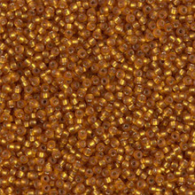 Japanese Miyuki Seed Beads, size 15/0, SKU 189015.MY15-2422F, matte s/l topaz, (1 12-13gram tube - apprx 3500 beads)