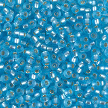 Japanese Miyuki Seed Beads, size 8/0, SKU 189008.MY8-0018F, matte aqua silver lined, (1 26-28 gram tube, apprx 1120 beads)