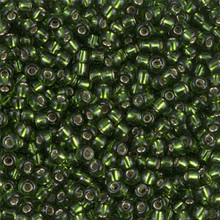 Japanese Miyuki Seed Beads, size 8/0, SKU 189008.MY8-0026, olive silver lined, (1 26-28 gram tube, apprx 1120 beads)