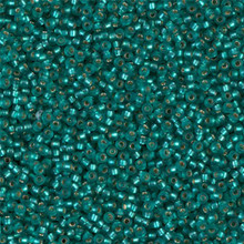 Japanese Miyuki Seed Beads, size 15/0, SKU 189015.MY15-2425F, matte s/l teal, (1 12-13gram tube - apprx 3500 beads)