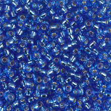 Japanese Miyuki Seed Beads, size 8/0, SKU 189008.MY8-0019, sapphire silver lined, (1 26-28 gram tube, apprx 1120 beads)