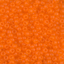 Japanese Miyuki Seed Beads, size 8/0, SKU 189008.MY8-0138F, matte transparent orange, (1 26-28 gram tube, apprx 1120 beads)