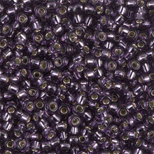 Japanese Miyuki Seed Beads, size 8/0, SKU 189008.MY8-0024, amethyst silver lined, (1 26-28 gram tube, apprx 1120 beads)