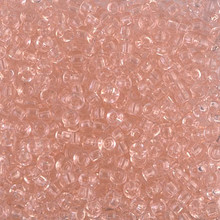 Japanese Miyuki Seed Beads, size 8/0, SKU 189008.MY8-0155, transparent light tea rose, (1 26-28 gram tube, apprx 1120 beads)