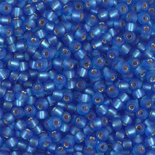 Japanese Miyuki Seed Beads, size 8/0, SKU 189008.MY8-0019F, matte sapphire silver lined, (1 26-28 gram tube, apprx 1120 beads)