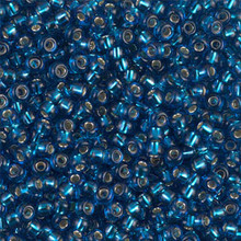 Japanese Miyuki Seed Beads, size 8/0, SKU 189008.MY8-0025, capri blue silver lined, (1 26-28 gram tube, apprx 1120 beads)