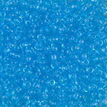 Japanese Miyuki Seed Beads, size 8/0, SKU 189008.MY8-0148, transparent aqua, (1 26-28 gram tube, apprx 1120 beads)
