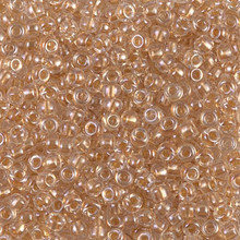 Japanese Miyuki Seed Beads, size 8/0, SKU 189008.MY8-0234, sparkling metallic gold lined crystal, (1 26-28 gram tube, apprx 1120 beads)