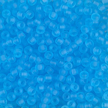 Japanese Miyuki Seed Beads, size 8/0, SKU 189008.MY8-0148F, matte transparent aqua, (1 26-28 gram tube, apprx 1120 beads)